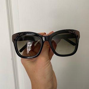 Authentic Chloé Black & Gold Sunglasses
